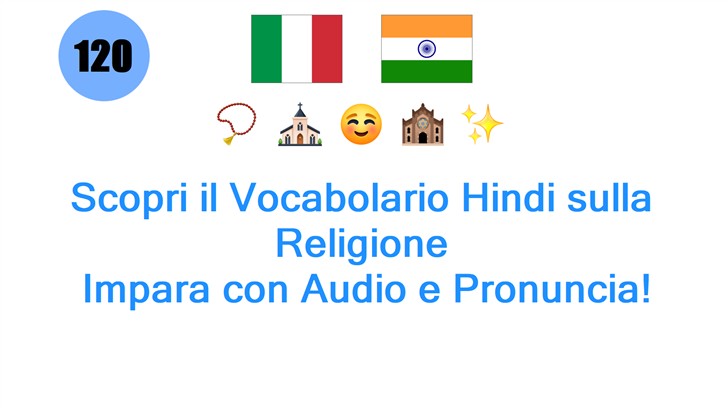 Scopri il Vocabolario Hindi sulla Religione: Impara con Audio e Pronuncia!